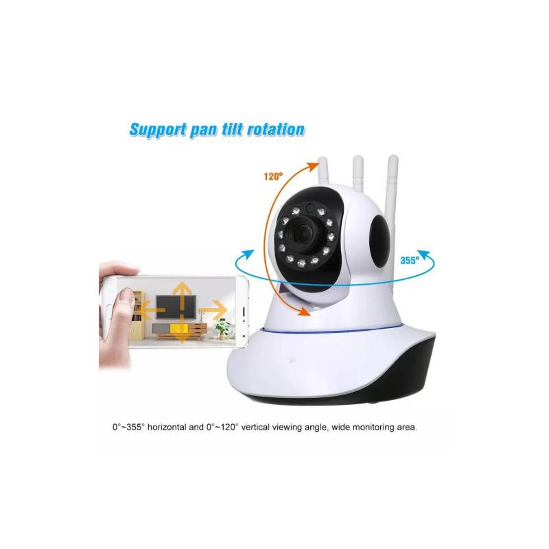 Cámara de seguridad WIFI 360° con resolución Full HD 1080p visión nocturna