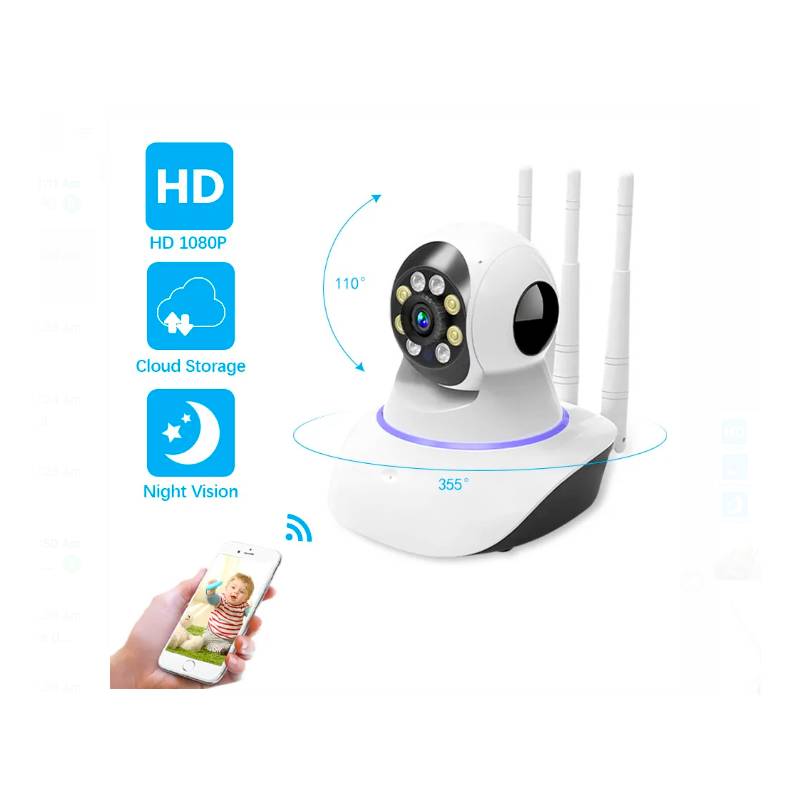 Cámara de seguridad WIFI 360° con resolución Full HD 1080p visión nocturna