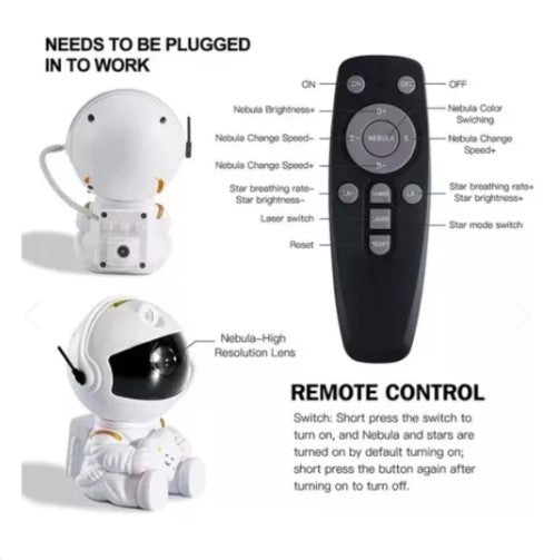 Lampara Proyector Astronauta Led